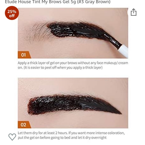 🌎Etude House - Eyebrows Gel. Colour -Brown - Picture 7 of 11